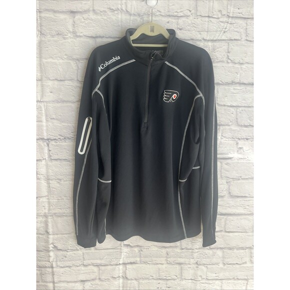 Columbia Men’s Philadelphia Flyers Athleisure  Golf Quarter Zip Pullover Size XL - Picture 4 of 9